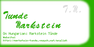 tunde markstein business card